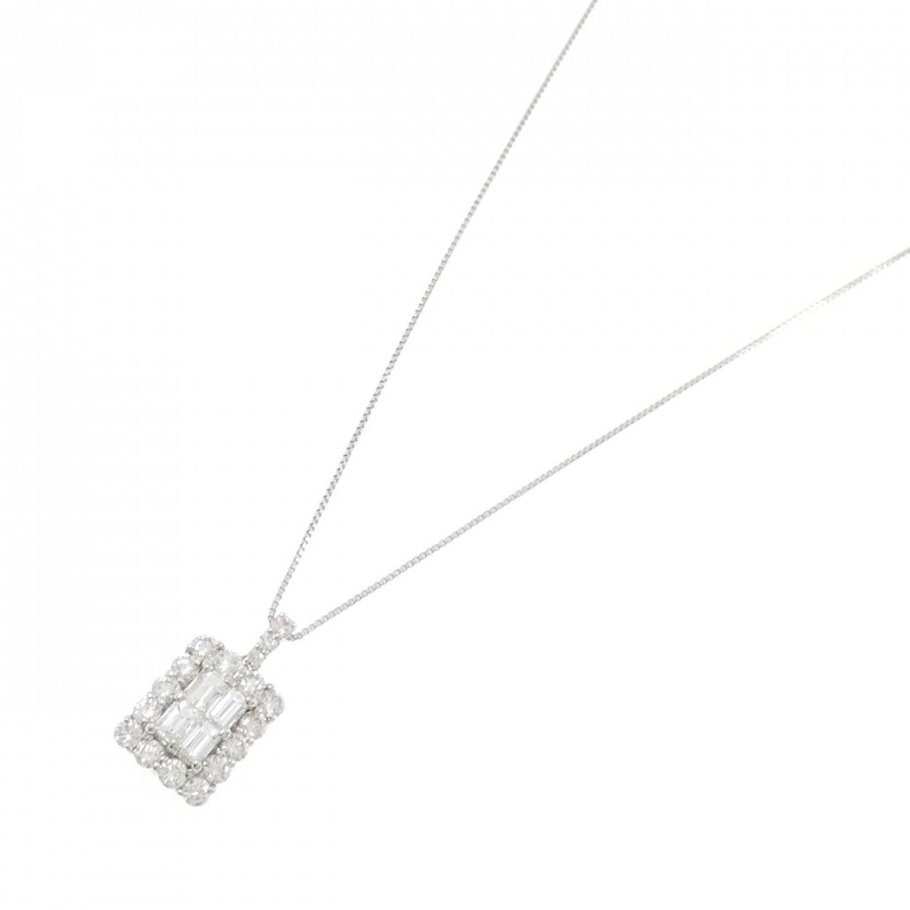 【新品】PT900/PT850 ダイヤモンド ネックレス 1.00CT