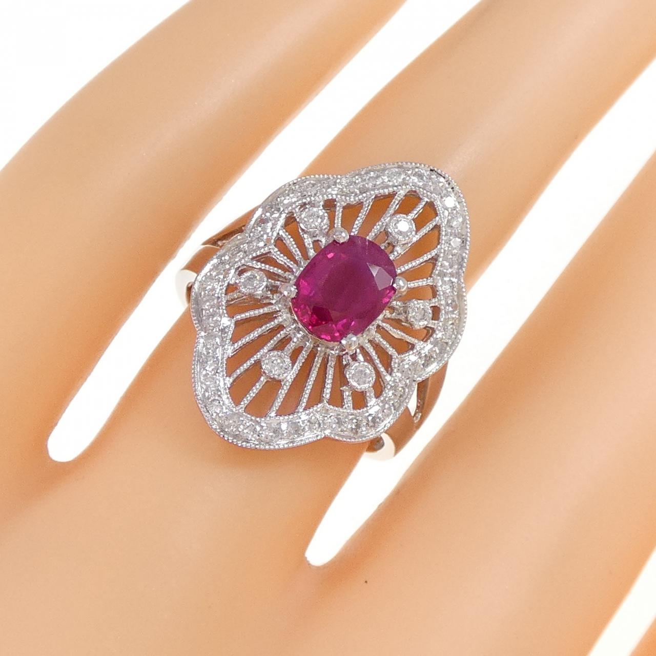 PT900 ルビー リング 1.13CT
