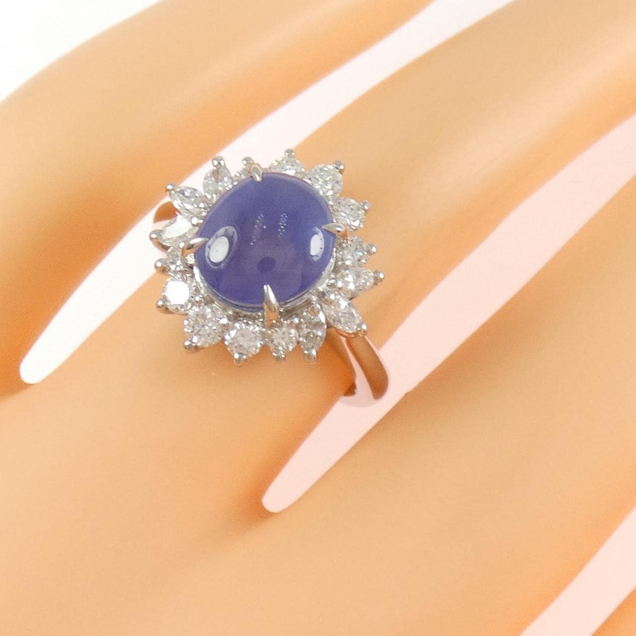 PT900 スターサファイヤ リング 4.91CT