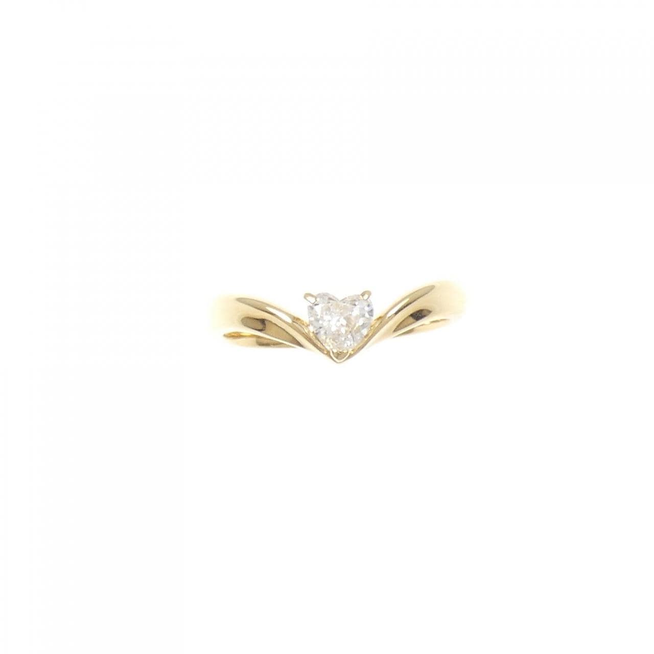K18YG ハート ダイヤモンド リング 0.31CT