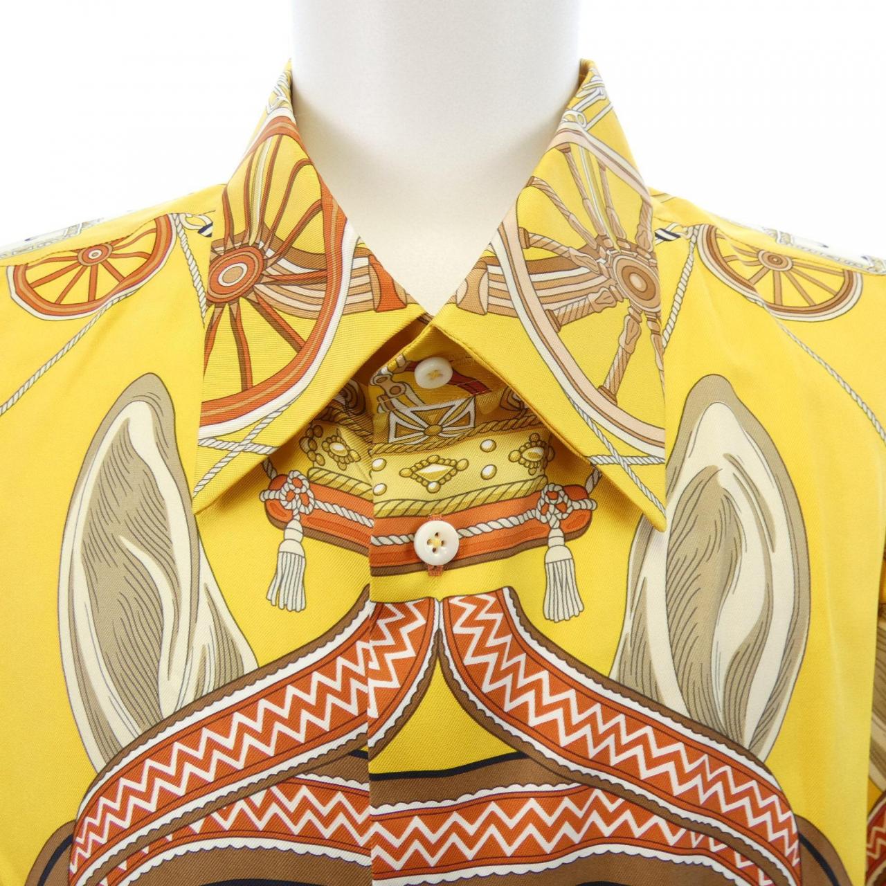 エルメス HERMES STATELY WHEES SUR MESURE ツイルレーヌ. シャツ