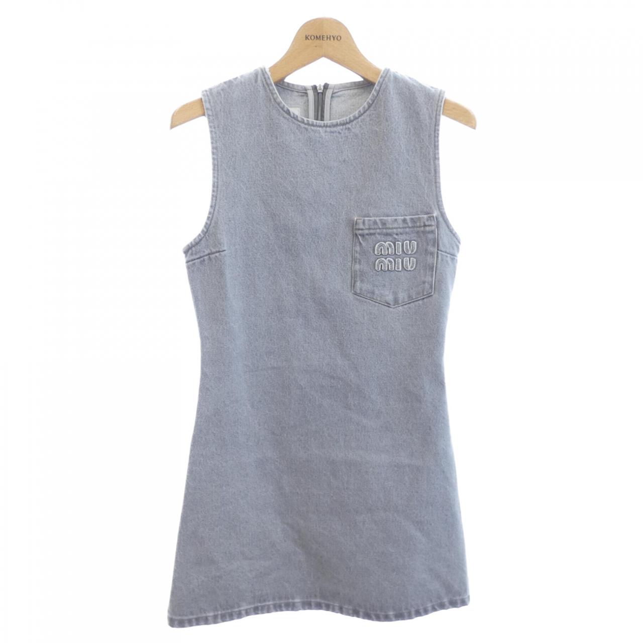 ミュウミュウ MIU MIU DENIM DRESS MIU MIU ロゴ GWA203 S232 13LF ワンピース