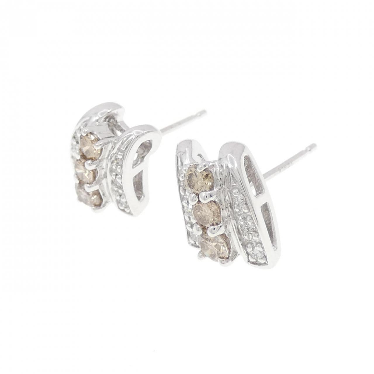 K18WG ダイヤモンド ピアス 0.46CT