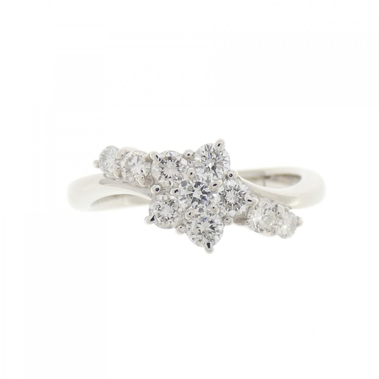 PT900 フラワー ダイヤモンド リング 0.51CT