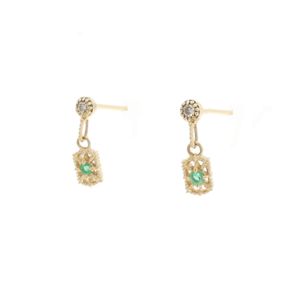 アガット エメラルド ピアス