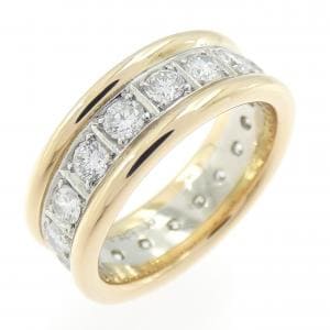 K18YG/PT900 フルエタニティ ダイヤモンド リング 1.250CT