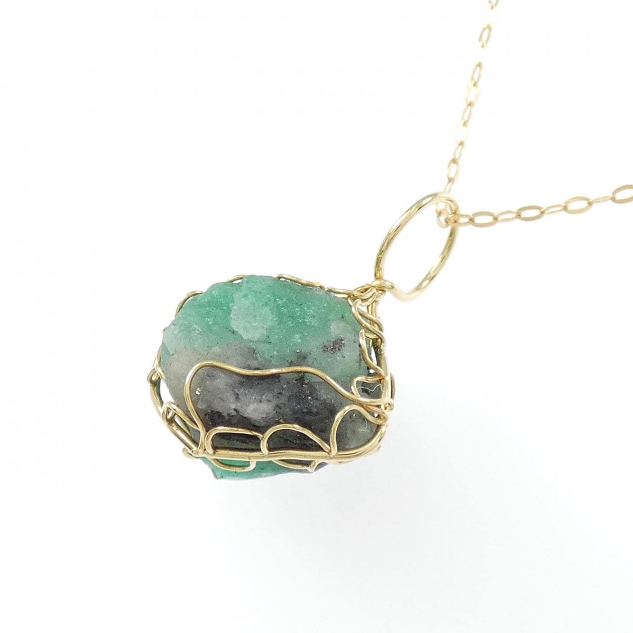 K18YG エメラルド ネックレス 3.00CT
