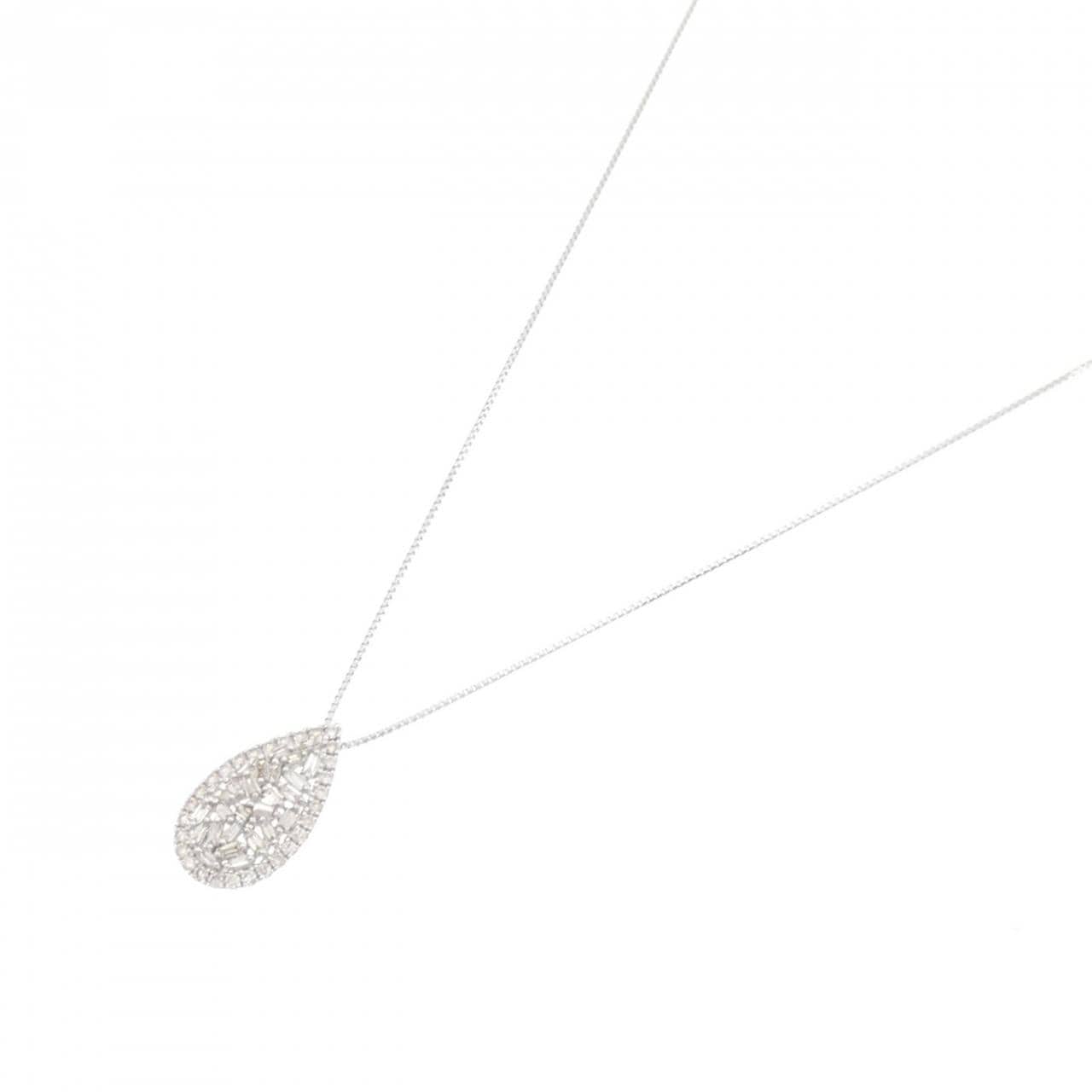 K18WG ダイヤモンド ネックレス 0.30CT