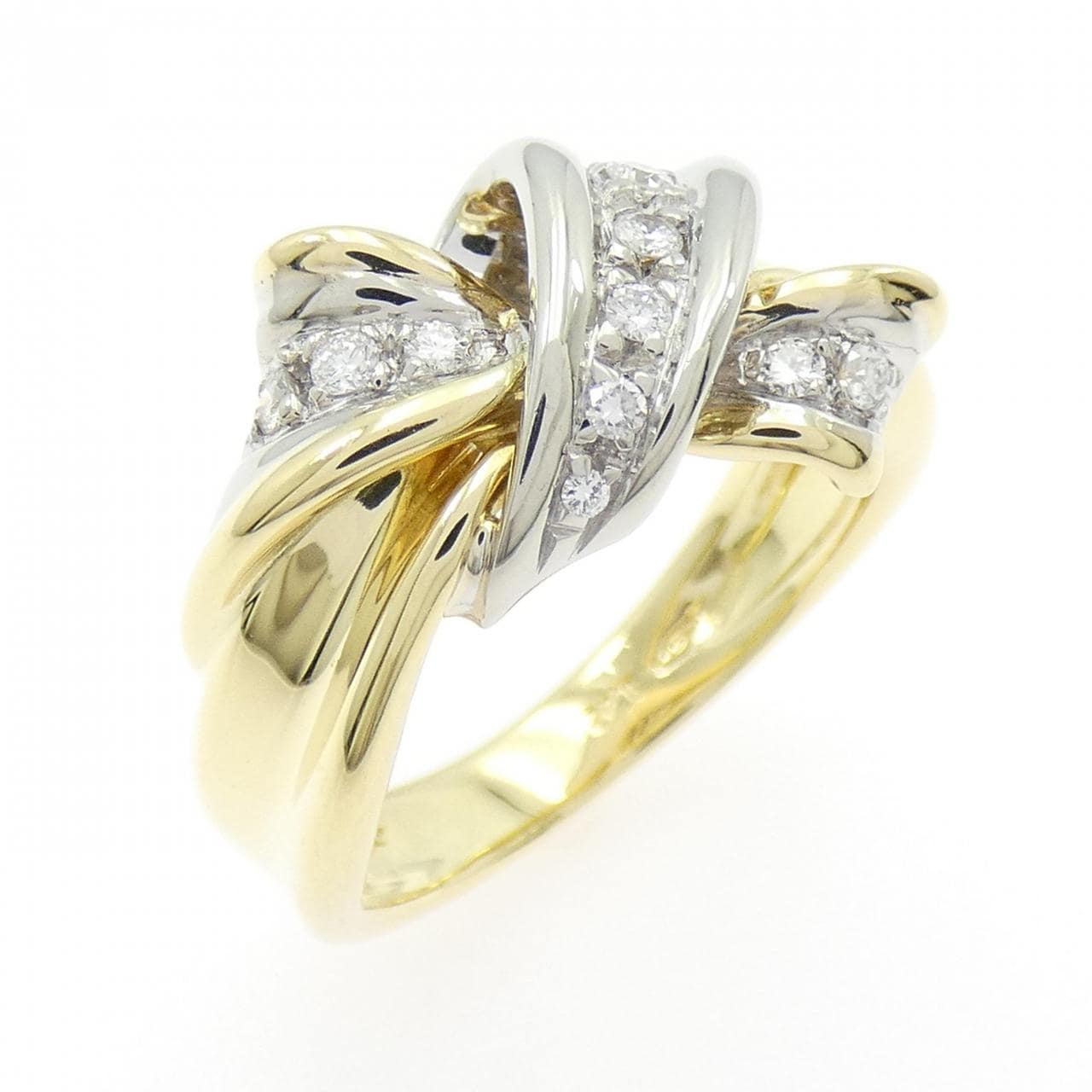 750YG/750WG ダイヤモンド リング 0.22CT