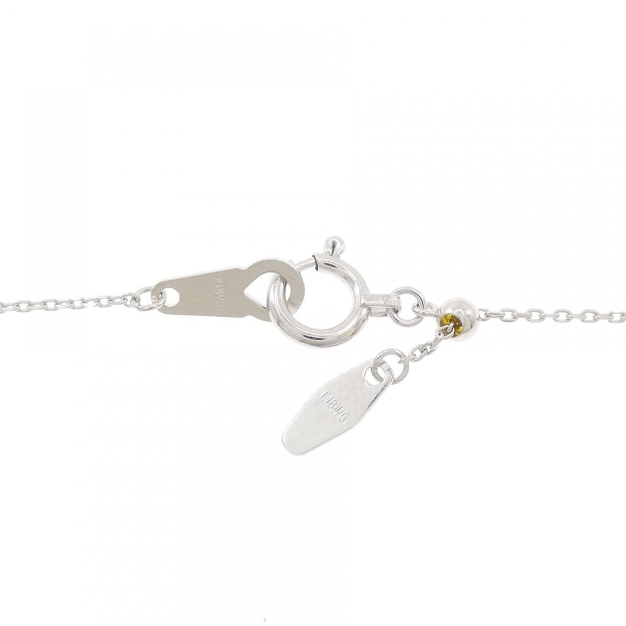 K18WG クロス ダイヤモンド ネックレス 0.20CT