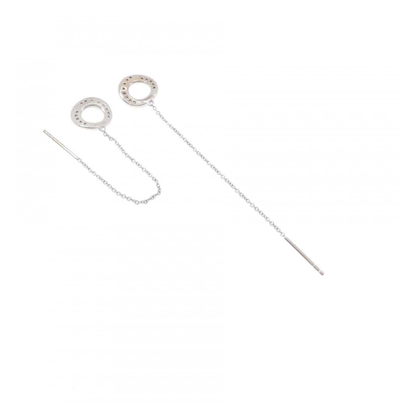 K18WG ダイヤモンド ピアス 0.12CT