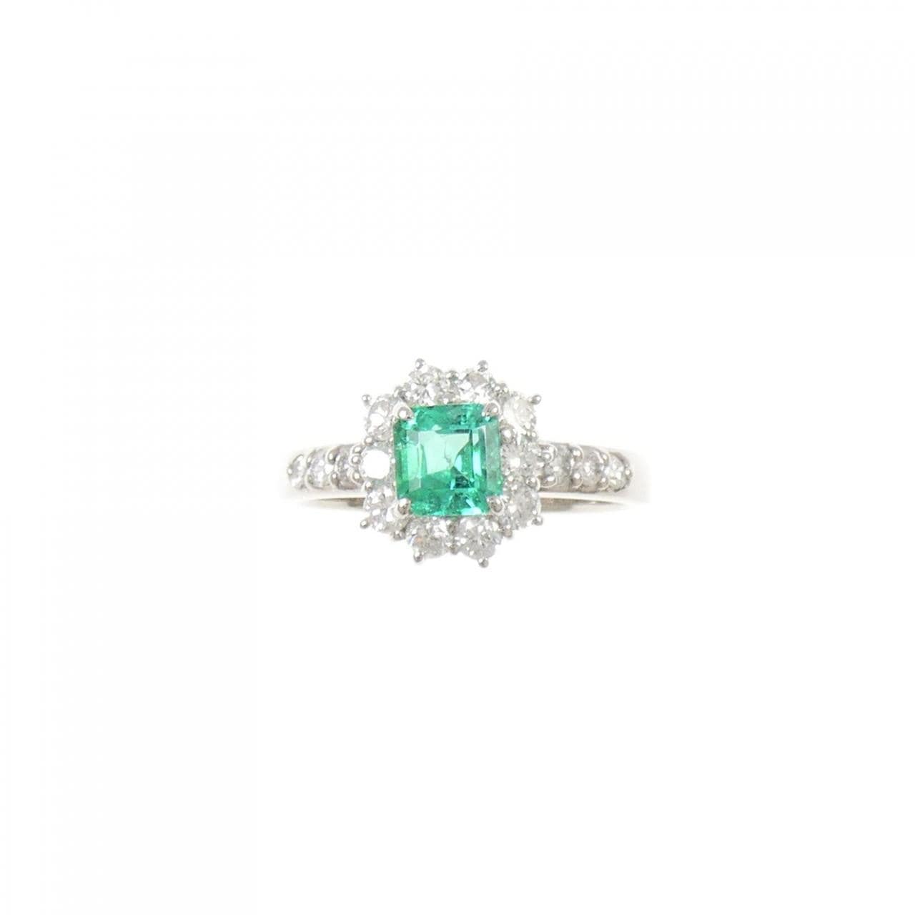 PT900 エメラルド リング 0.58CT