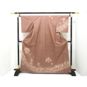 【未使用品】訪問着　紬織　刺繍入り