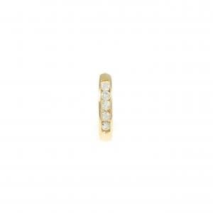 K18YG ダイヤモンド フープ ピアス 0.10CT 片耳