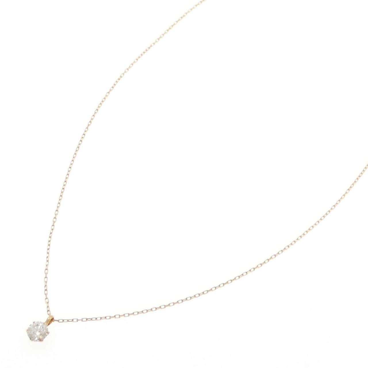 K18PG ソリティア ダイヤモンド ネックレス 0.30CT