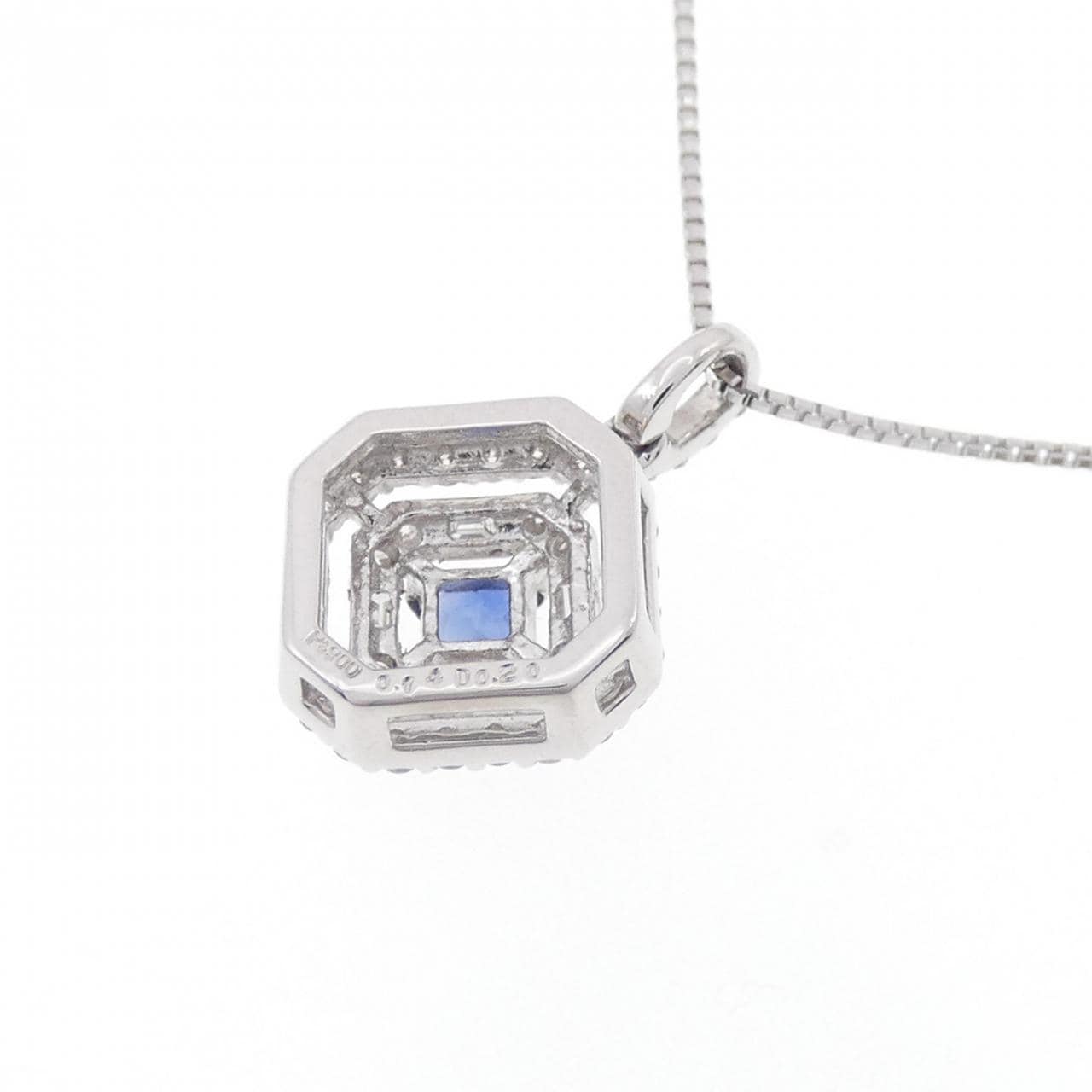 [新品] PT 蓝宝石项链 0.14CT