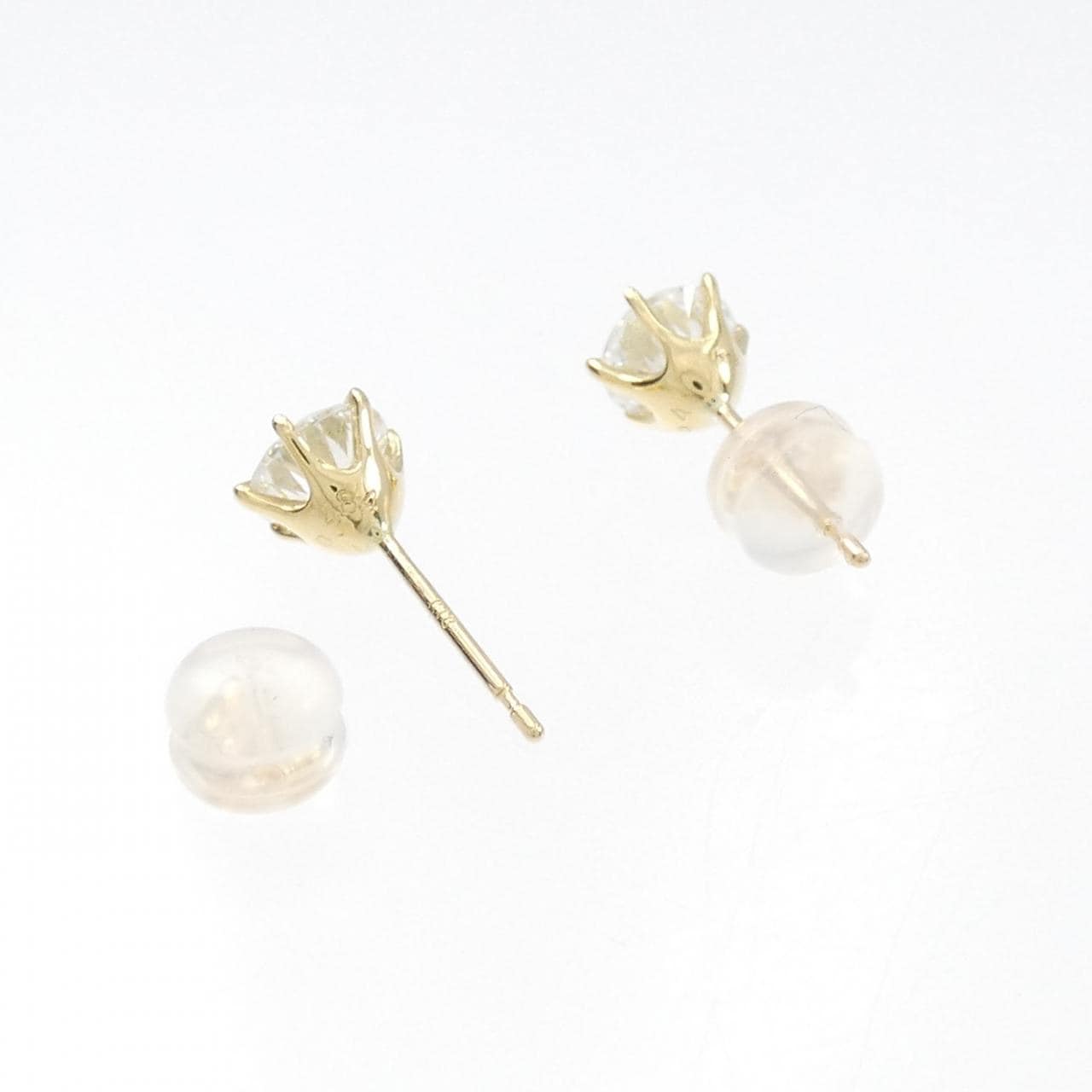 【新品】K18YG ダイヤモンド ピアス 0.494CT 0.484CT H SI2 VG