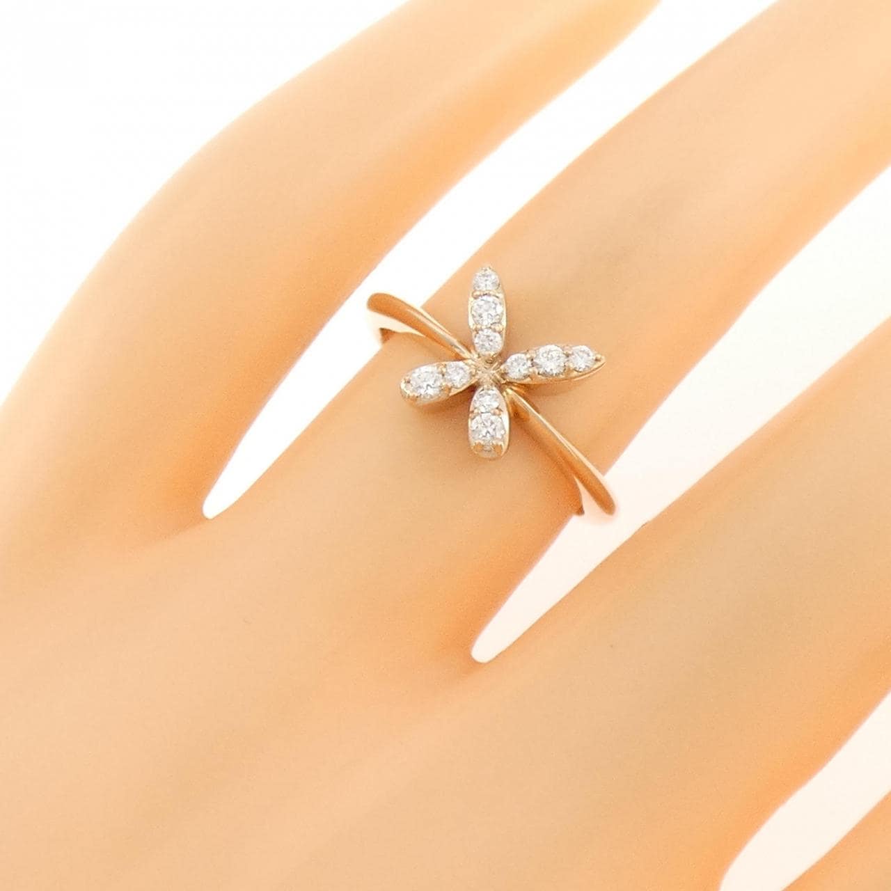 K18PG ダイヤモンド リング 0.16CT