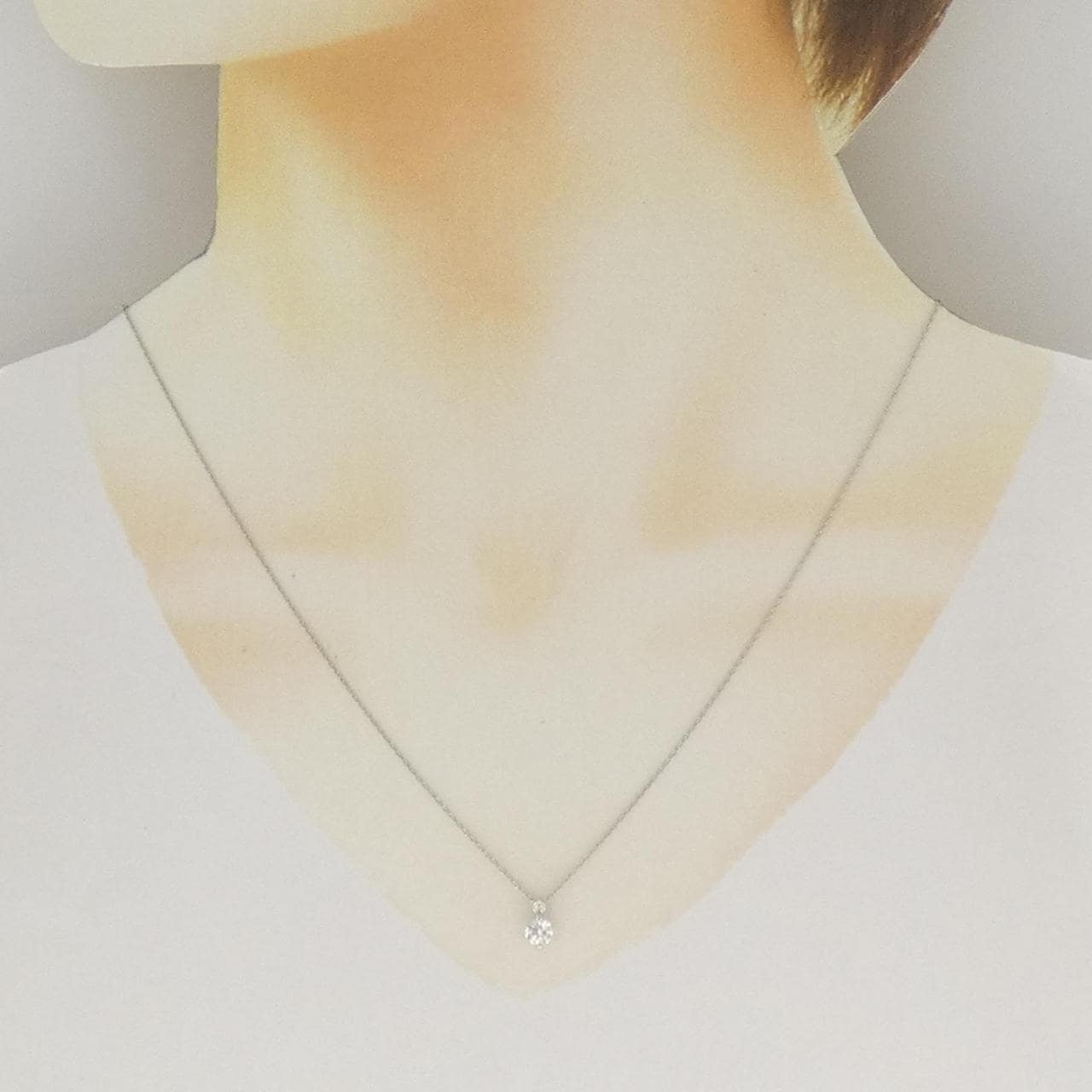 PT900/PT850 ダイヤモンド ネックレス 0.32CT