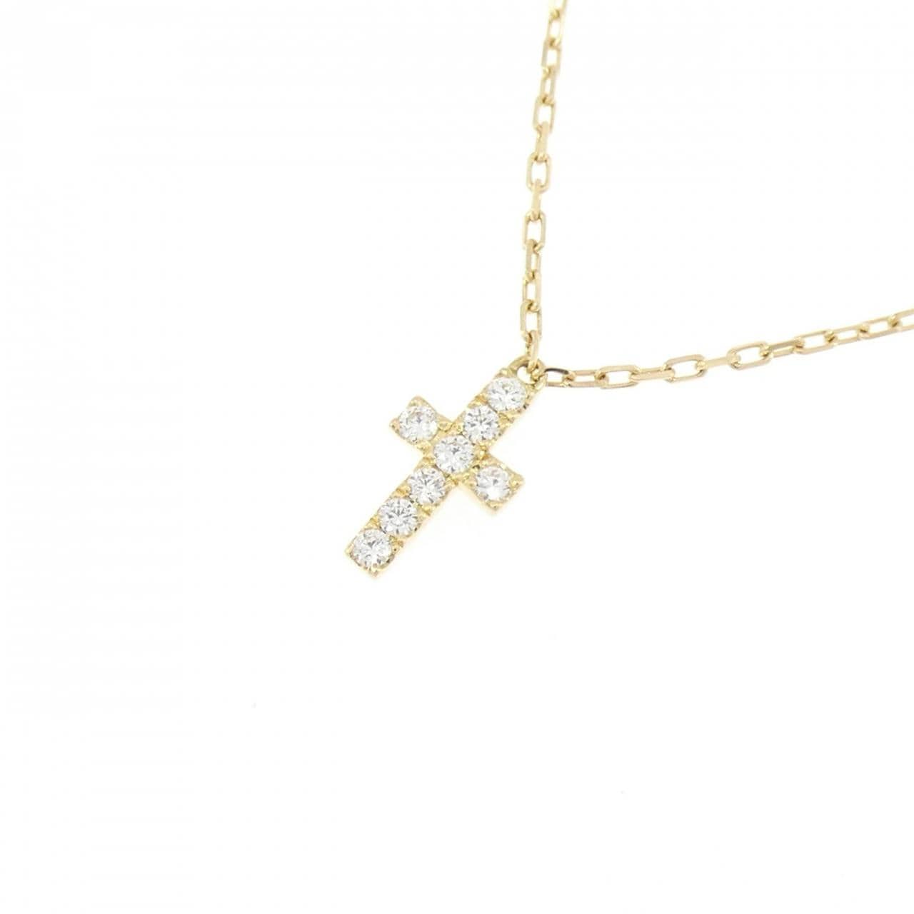 アーカー クロス ダイヤモンド ネックレス 0.05CT