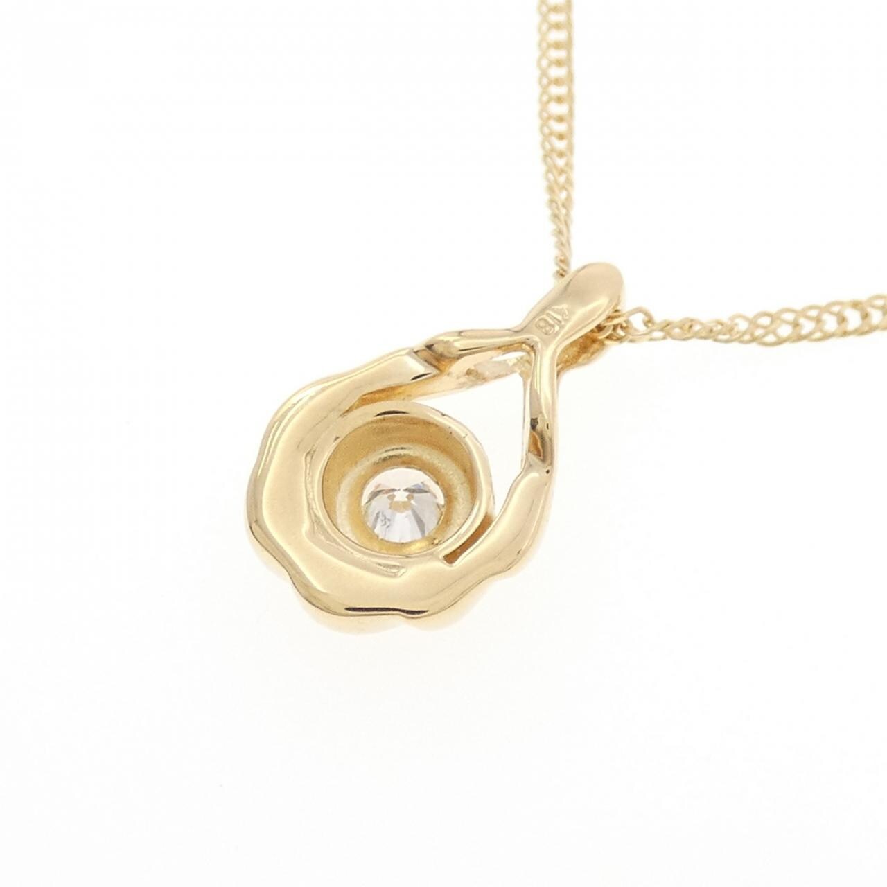 K18YG/750YG ダイヤモンド ネックレス 0.18CT