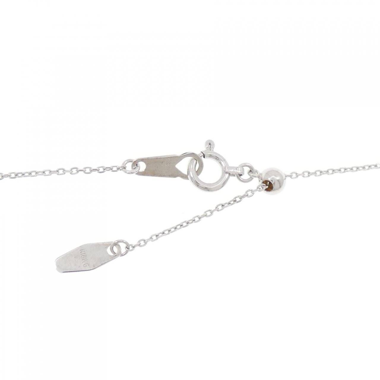 K18WG ソリティア ダイヤモンド ネックレス 0.21CT