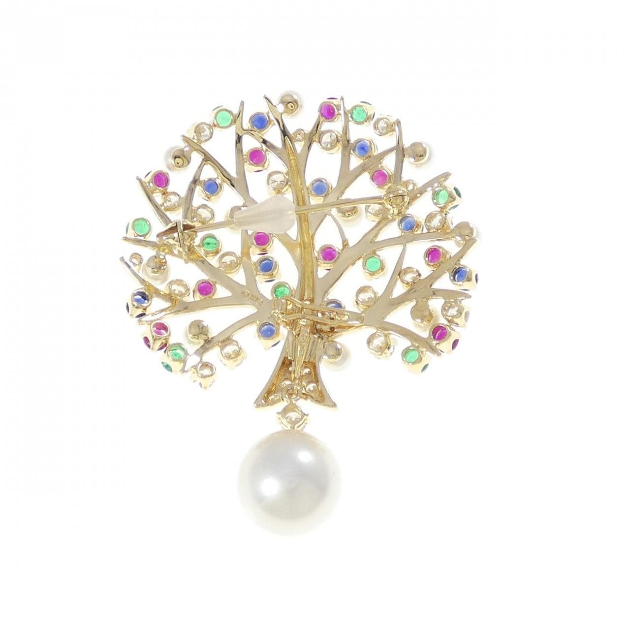 ミキモト カラーストーン ブローチ