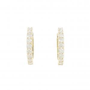 【新品】K18YG フープ ダイヤモンド ピアス 1.006CT