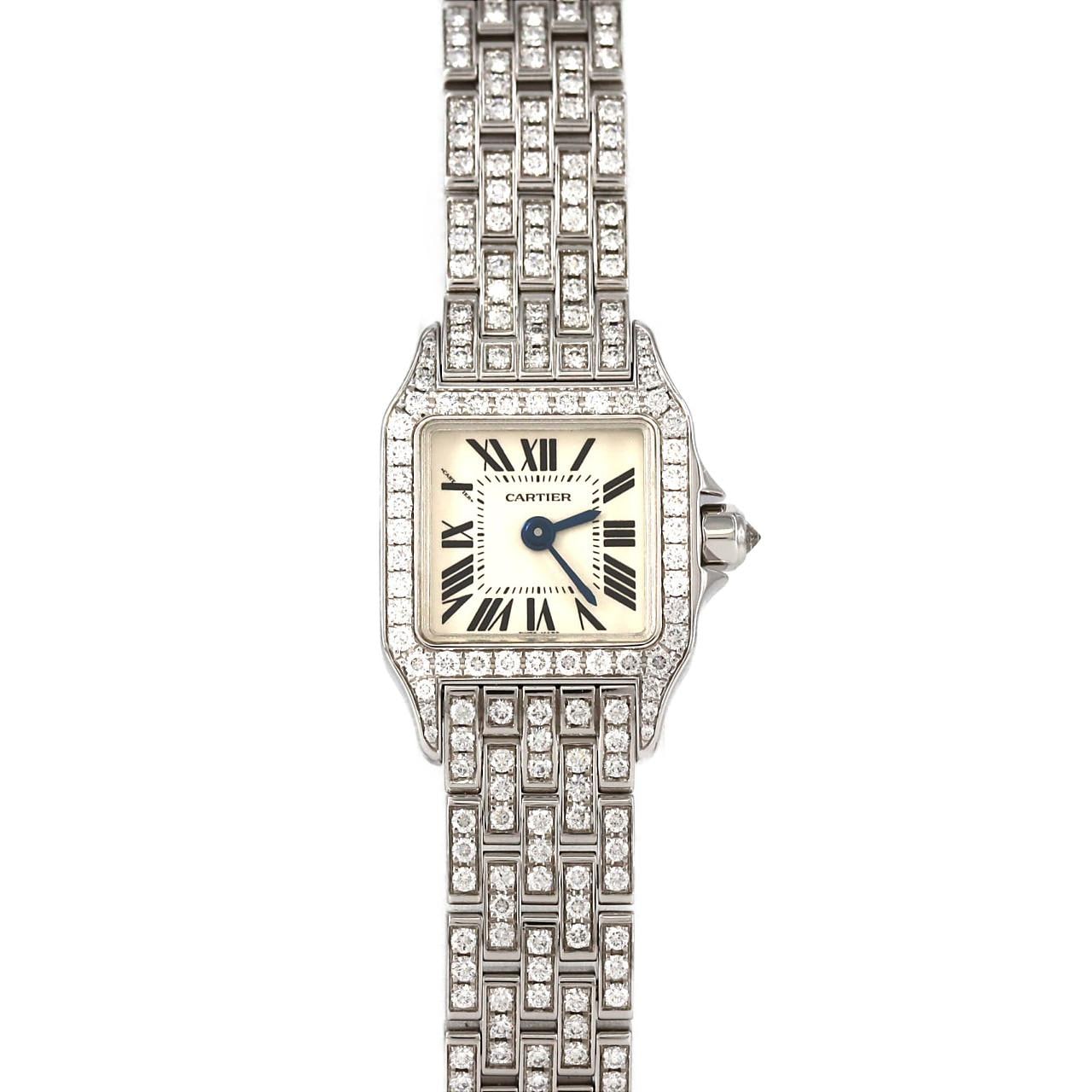 カルティエ ミニサントスドゥモワゼル WG/D･ブレスD WF9005YA WG クォーツ