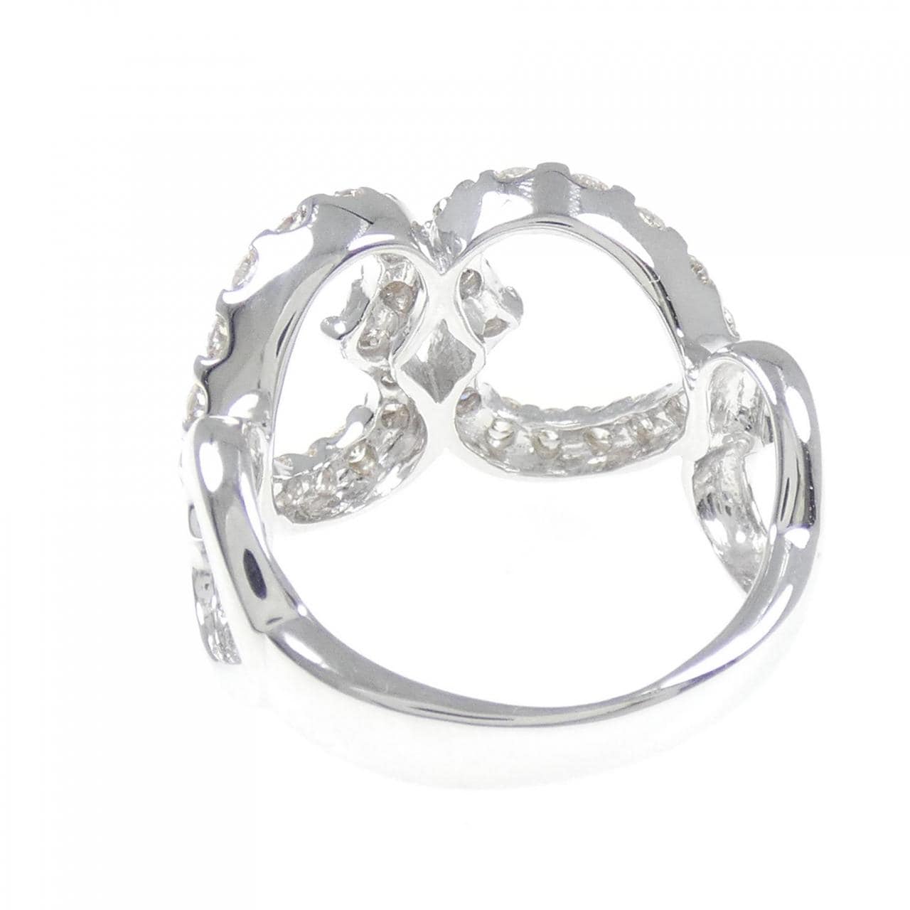 750WG ハート ダイヤモンド リング 0.90CT