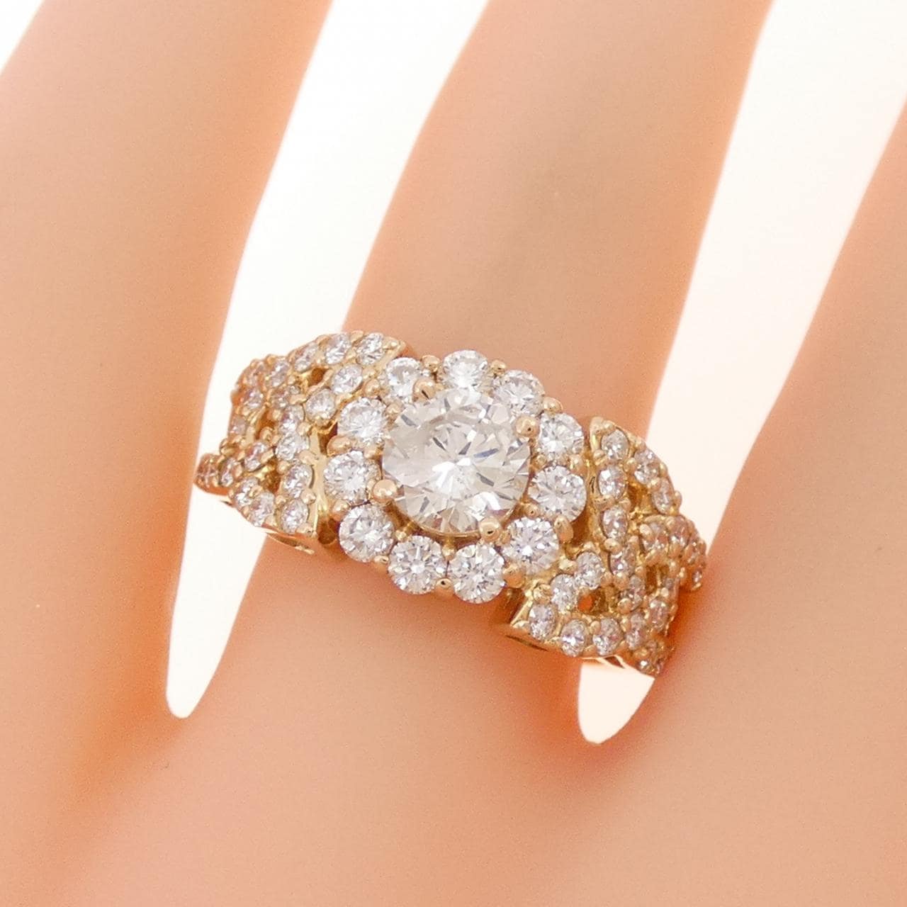 K18PG ダイヤモンド リング 0.62CT