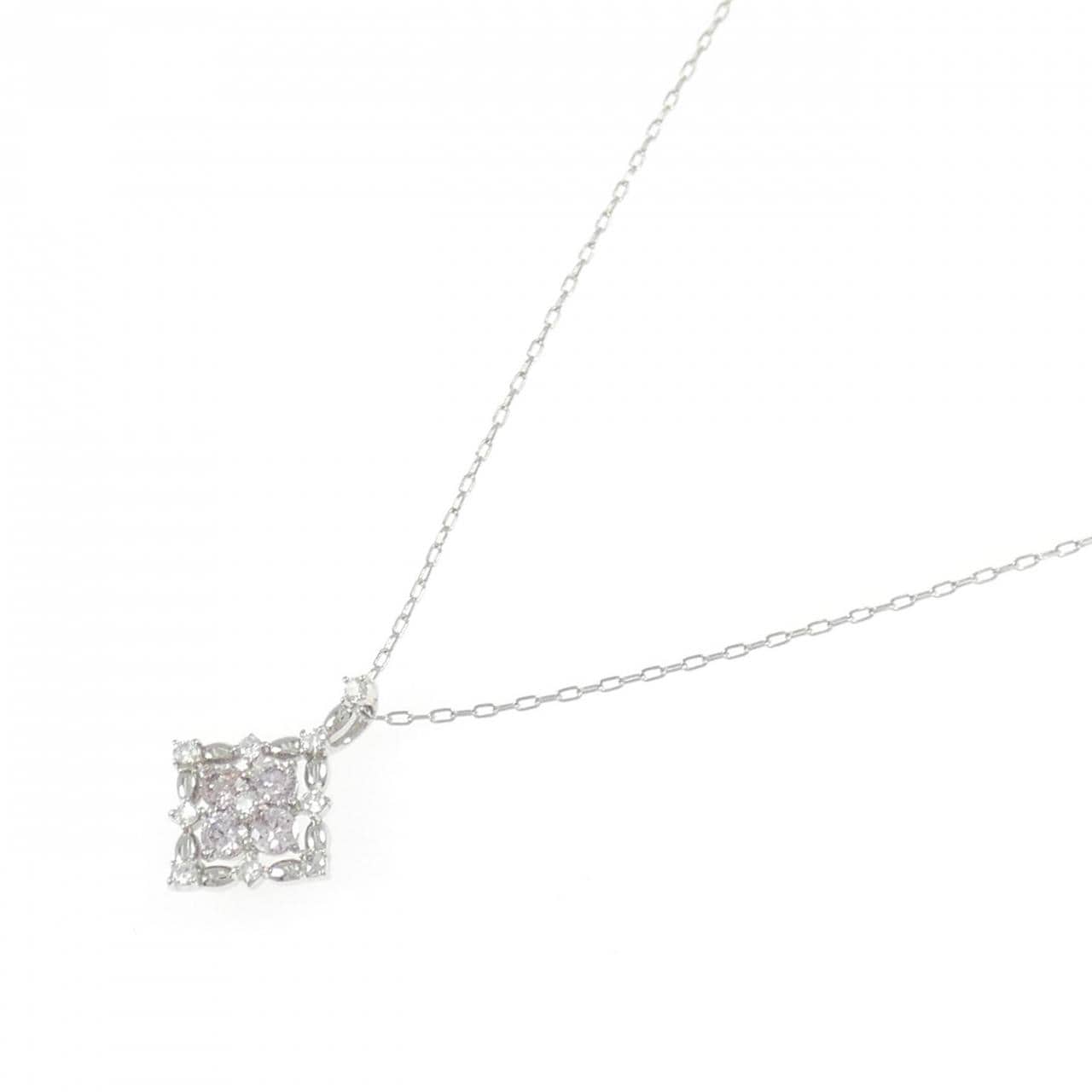 PT900/PT850 ピンクダイヤモンド ネックレス 0.22CT