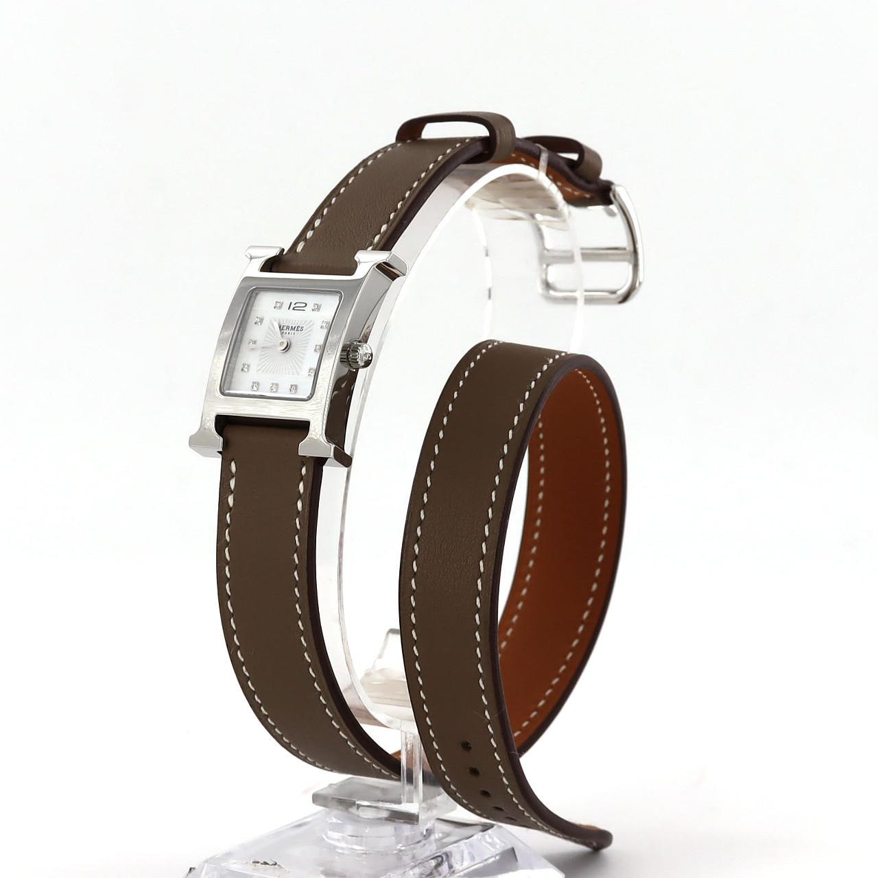 エルメス Hウォッチ･ドゥブルトゥール･11P HH1.210 SS クォーツ