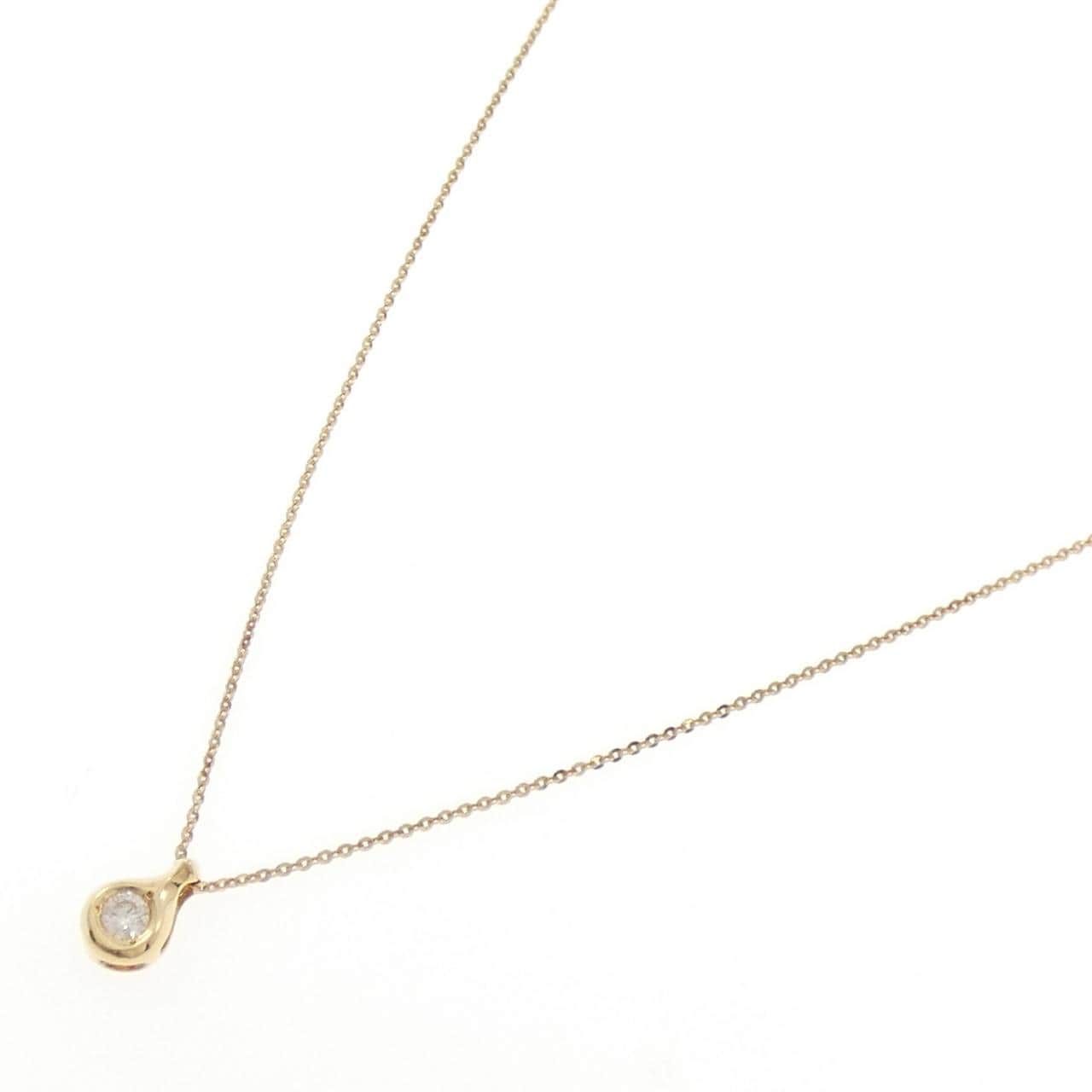 K18YG/750YG ダイヤモンド ネックレス 0.11CT