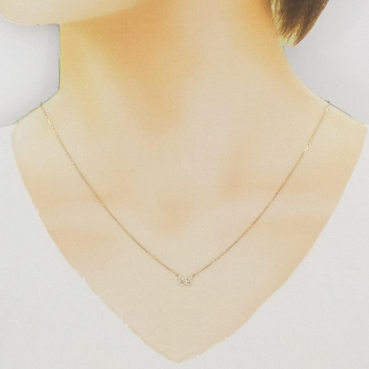 アーカー バタフライ ネックレス 0.06CT