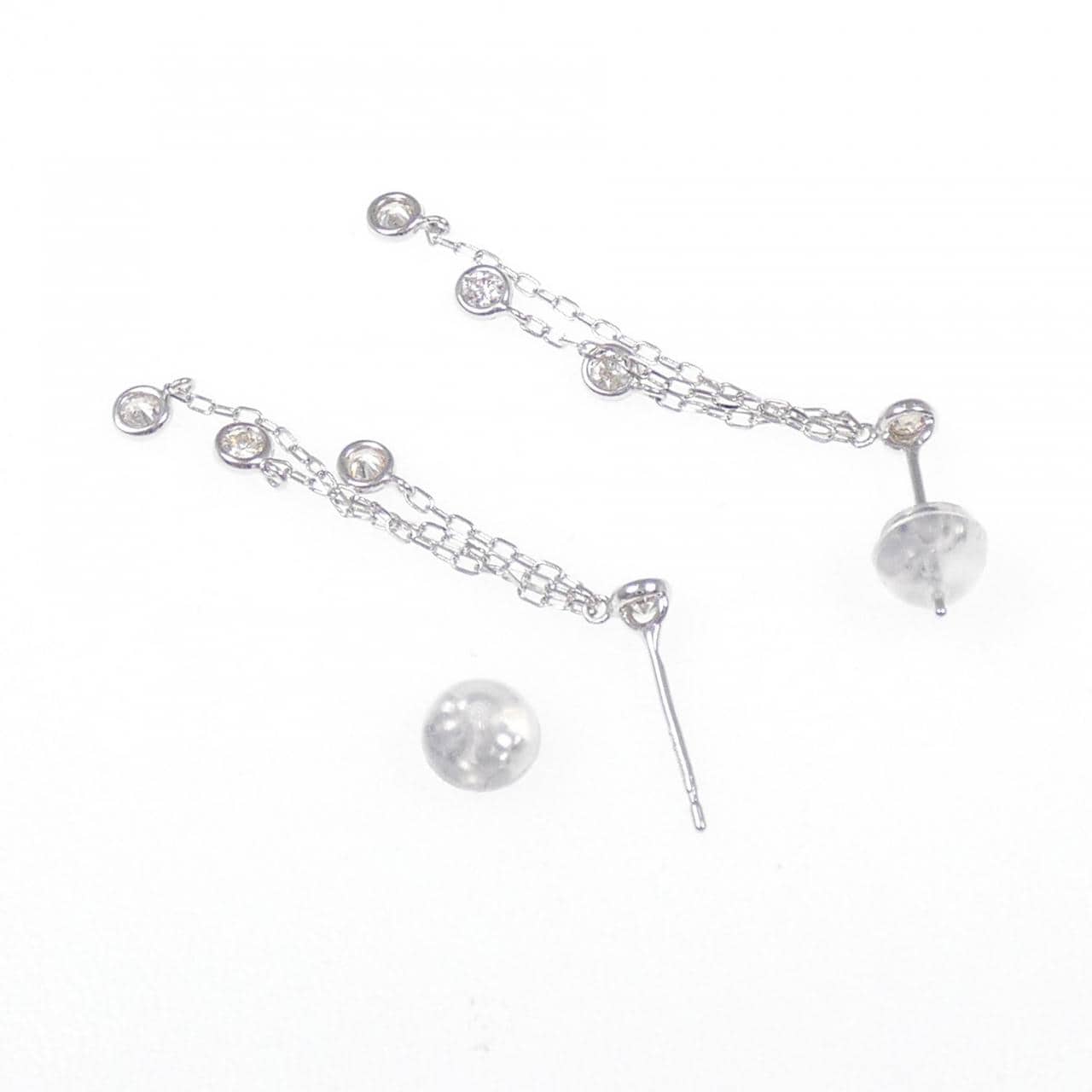 K18WG ダイヤモンド ピアス 0.20CT