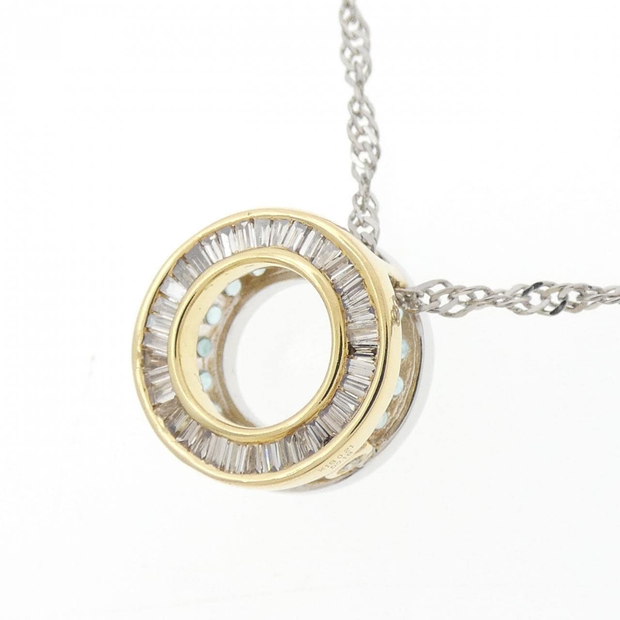 K18YG/PT850/K18WG トルマリン ネックレス 0.21CT