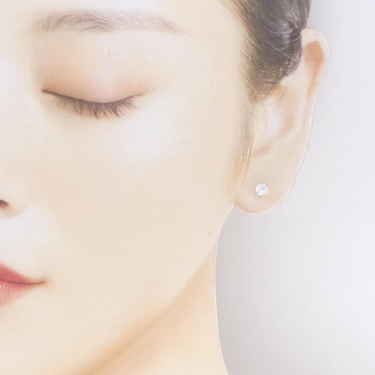 PT900 ダイヤモンド ピアス 0.313CT 0.319CT E-F SI2 VG-GOOD