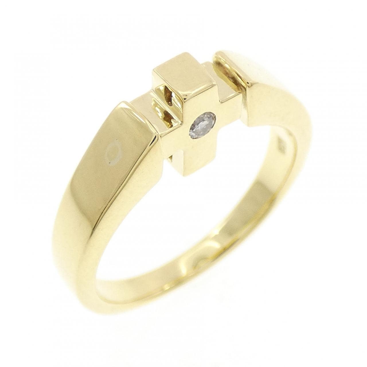 K18YG クロス ダイヤモンド リング 0.10CT