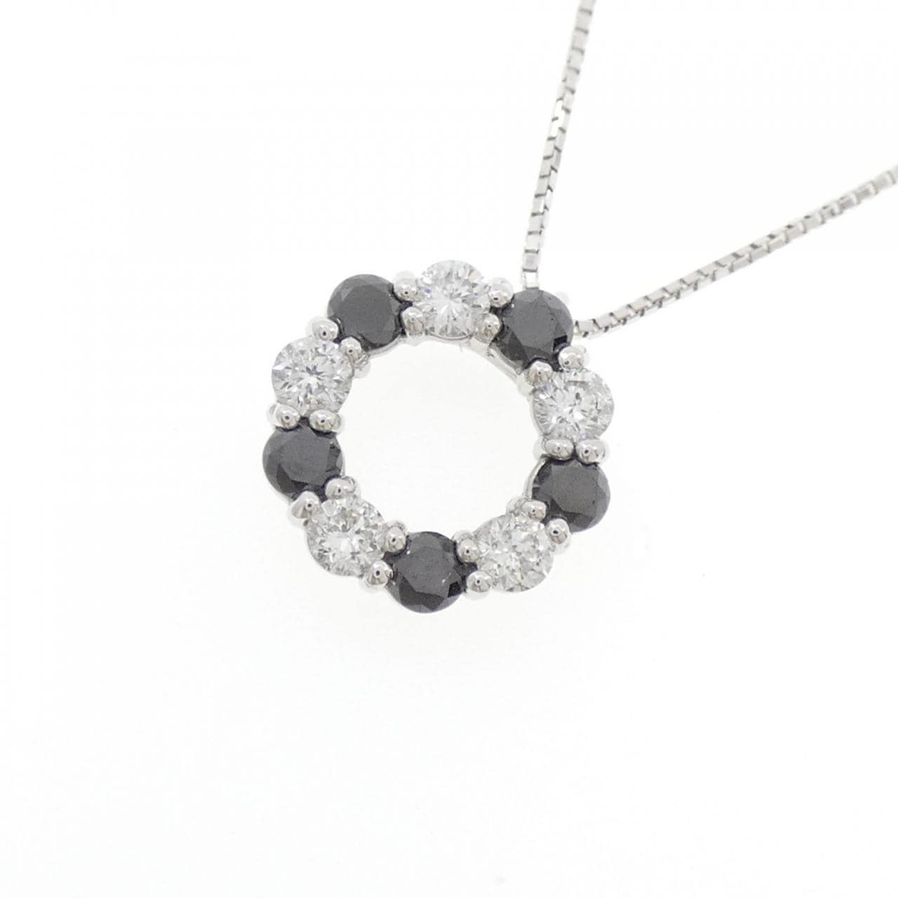 K18WG ダイヤモンド ネックレス 1.00CT
