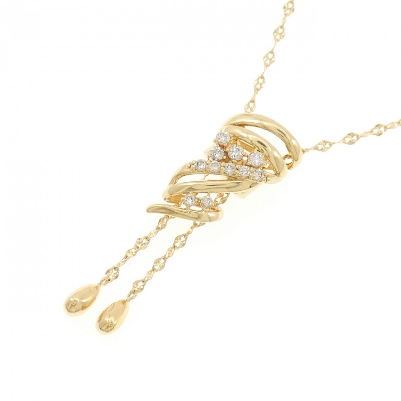 K18YG ダイヤモンド ネックレス 0.20CT