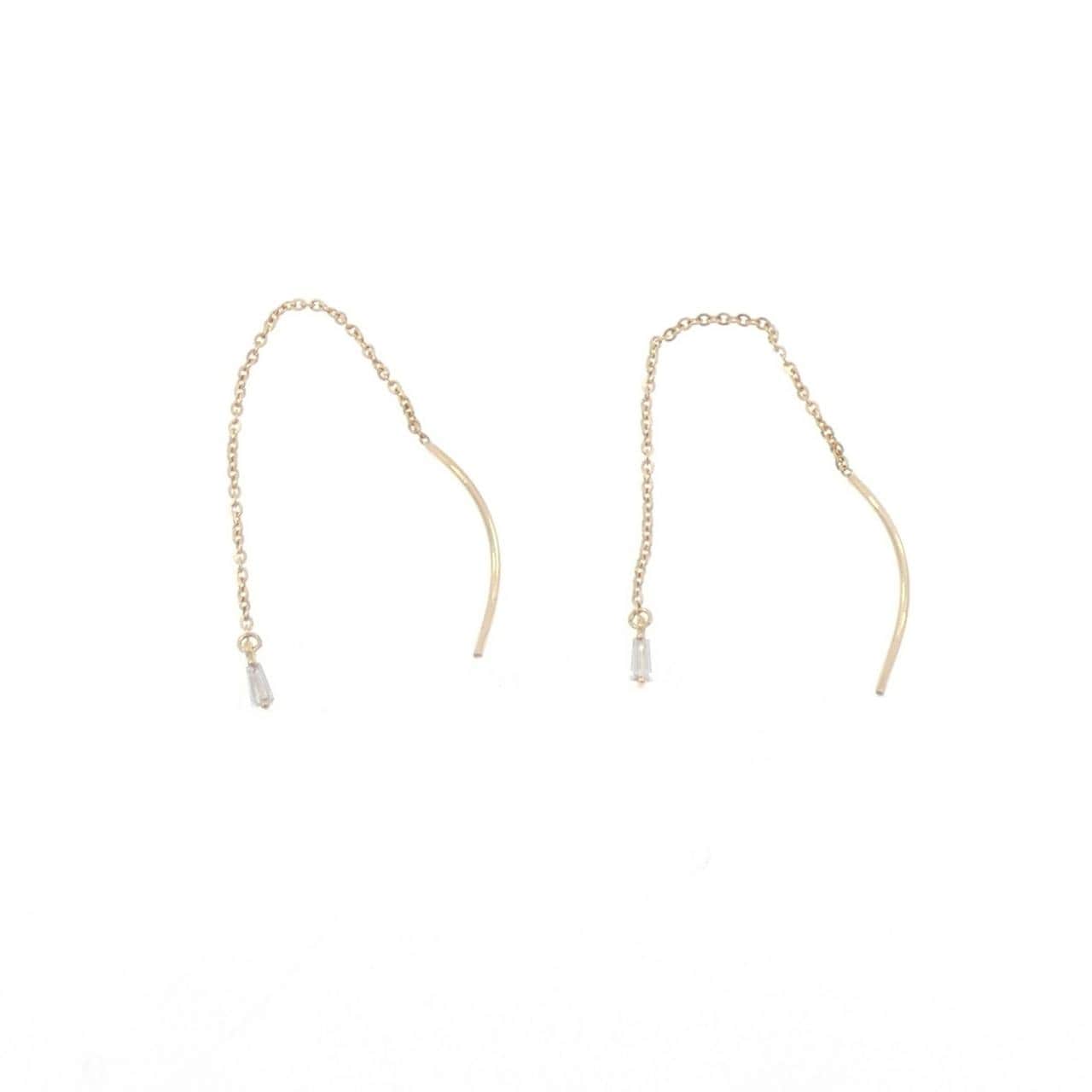 K18YG ダイヤモンド ピアス 0.04CT
