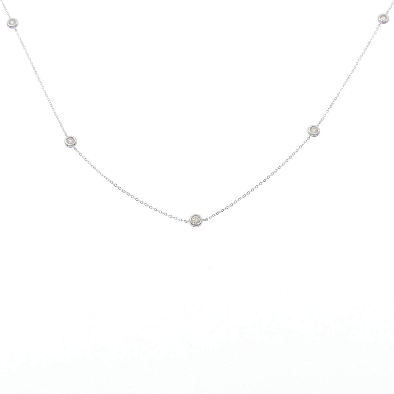 PT950 ダイヤモンド ネックレス 0.22CT