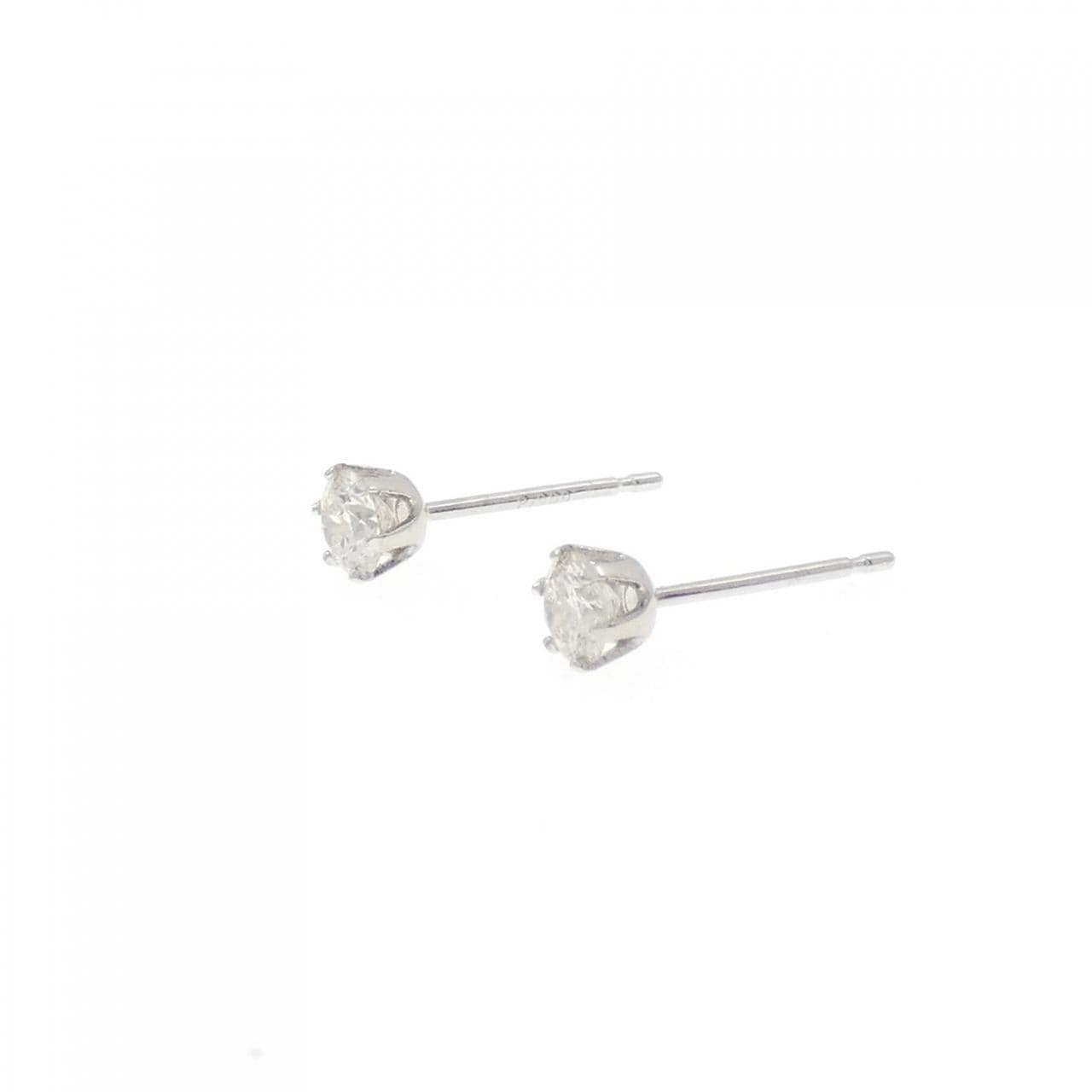 PT900 ソリティア ダイヤモンド ピアス 0.30CT