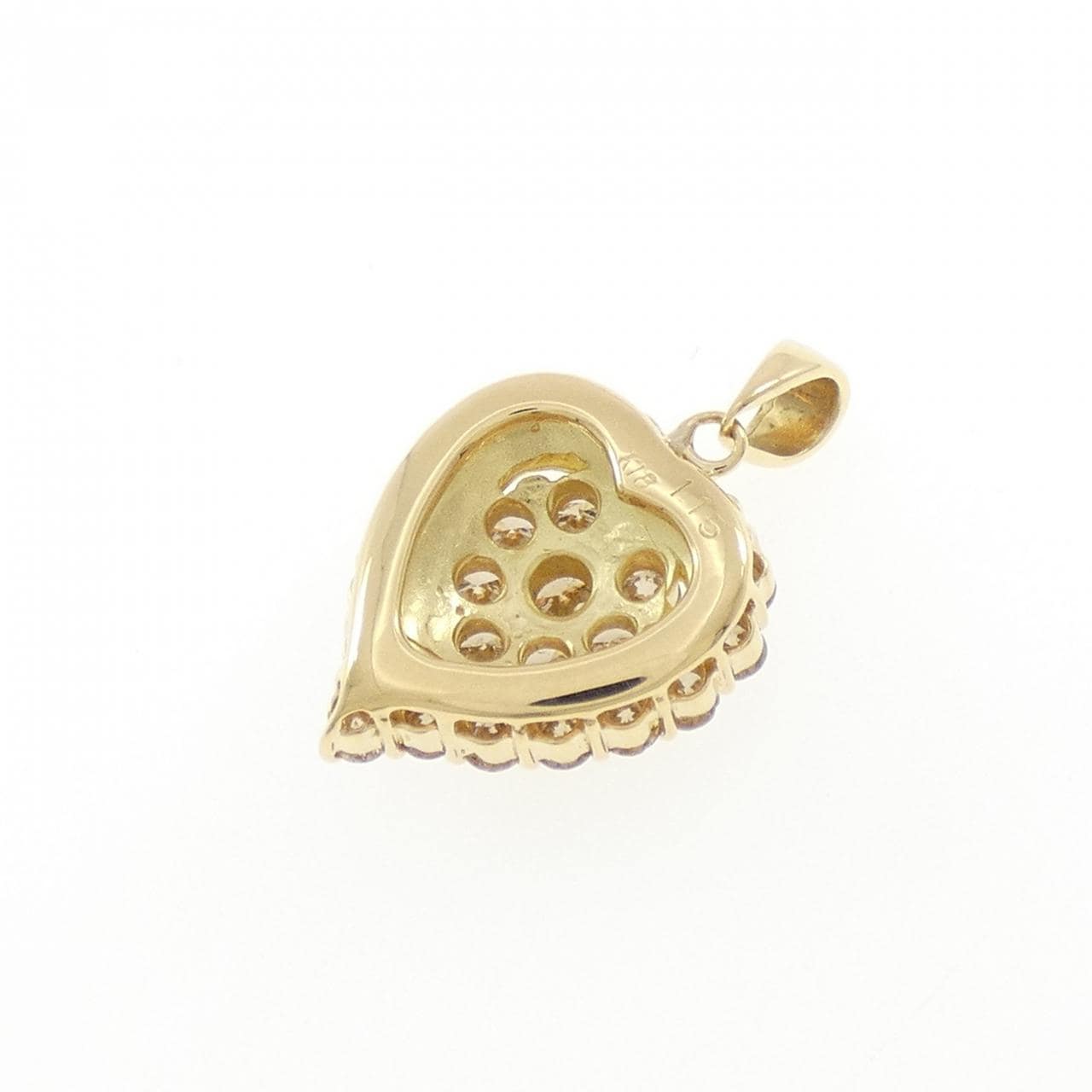 K18YG ハート ダイヤモンド ペンダント 1.15CT