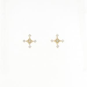 K18YG ダイヤモンド ピアス 0.06CT