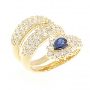 K18YG サファイヤ リング 0.523CT