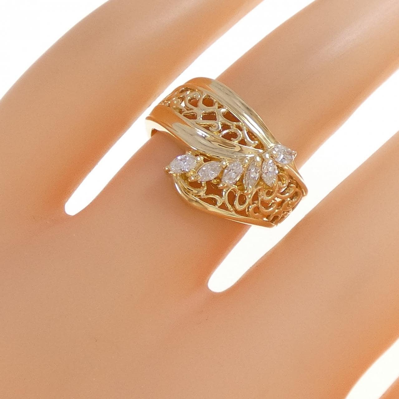 K18YG ダイヤモンド リング 0.26CT