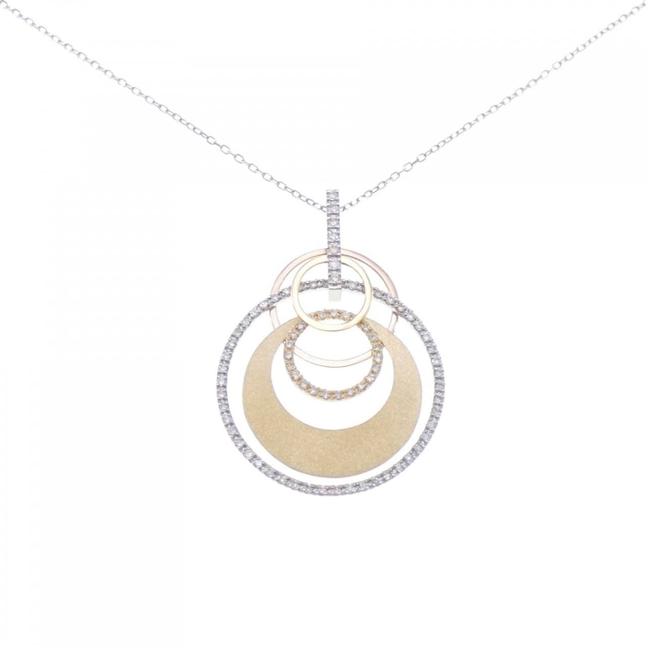 [BRAND NEW] K18YG/PT/K18PG Diamond necklace 0.50CT