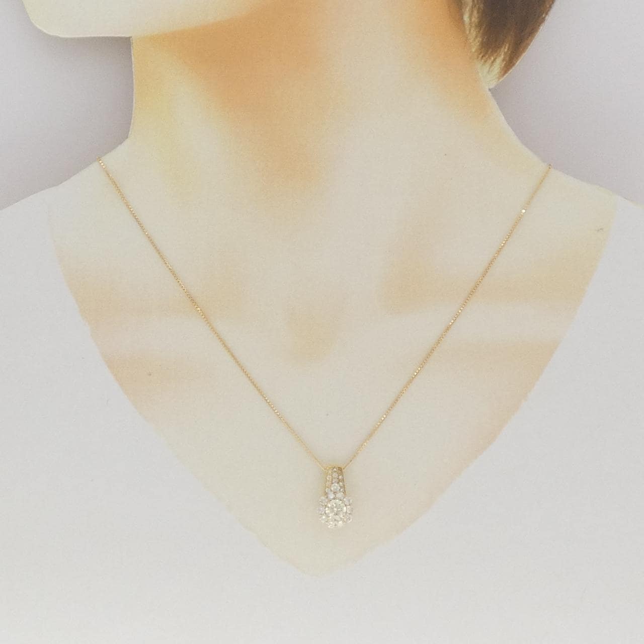 K18YG ダイヤモンド ネックレス 0.715CT LY SI1 VG